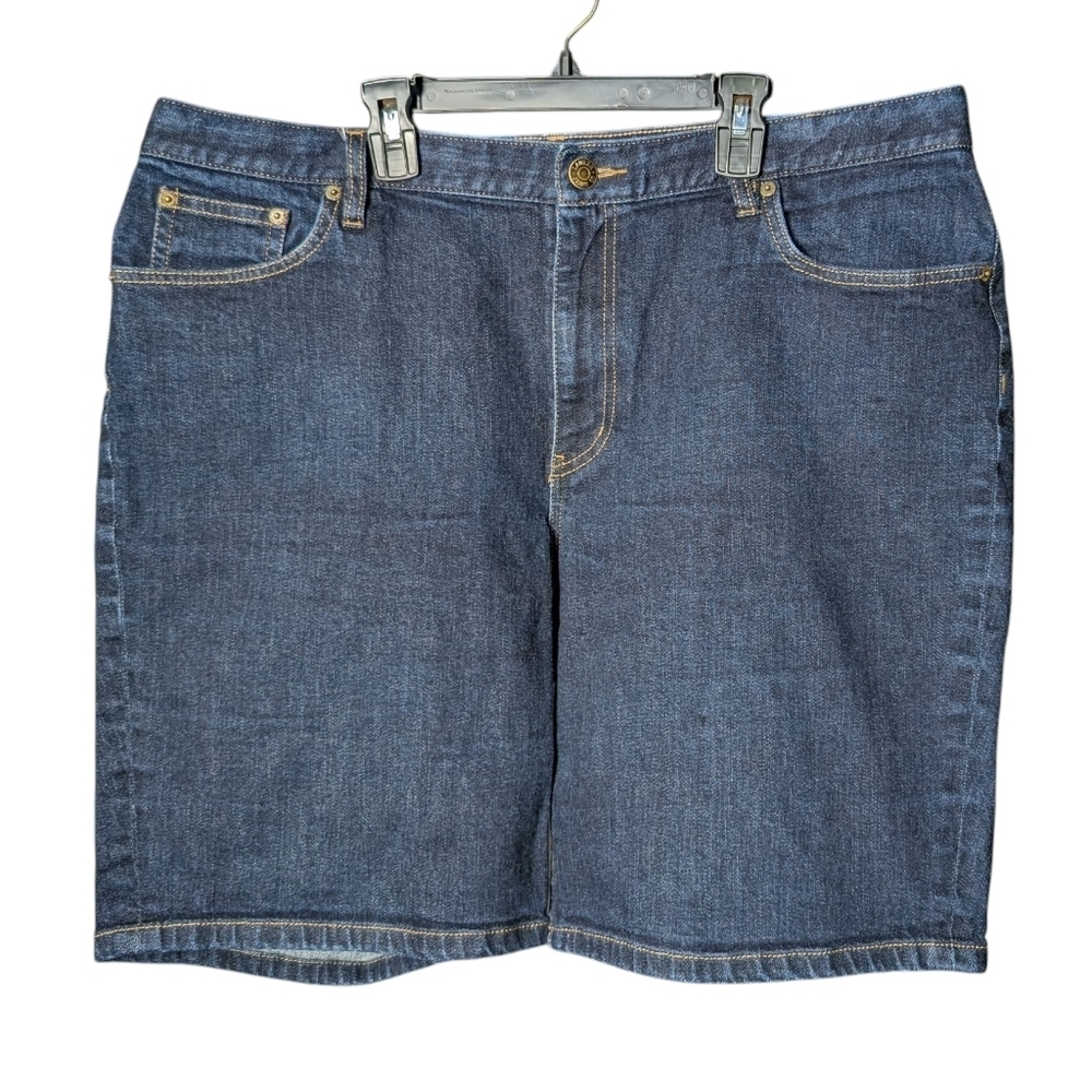 Lauren Ralph Lauren Women's 12 Blue Jean Denim Shorts Like New Zipper Button
